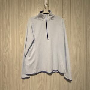 Women’s Under Armour Fitted Heatgear 1/4 zip pullover. Sz XL Pale Blue
